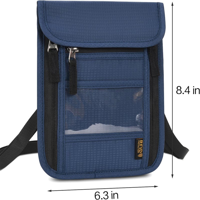 Arouselove Neck Wallet Lightweight RFID Blocking Waterproof Travel Pouch for Women Men - Image 4
